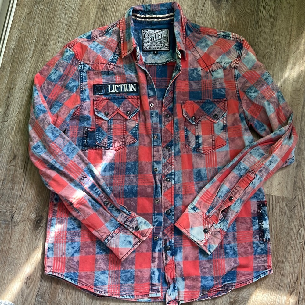 Affliction Button Up Limited Addition/Size Lg - image 1